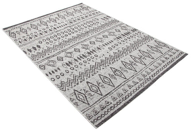 Tappeto da Esterno - ETHNO 1 GREY - Indoor/Outdoor - Grigio | Ideale per Terrazze, Balconi, Patio, Verande - CarpetLiving