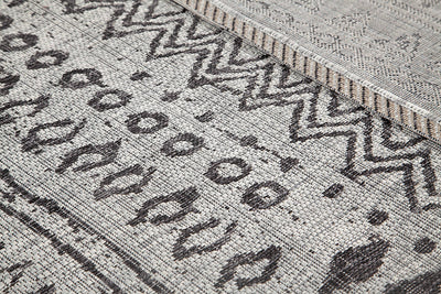 Tappeto da Esterno - ETHNO 1 GREY - Indoor/Outdoor - Grigio | Ideale per Terrazze, Balconi, Patio, Verande - CarpetLiving