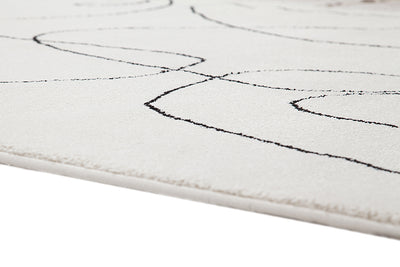 Tappeto Contemporaneo Atelier Avorio - Design Moderno Geometrico - Antiscivolo - Ideale per Soggiorno e Camera da Letto - CarpetLiving