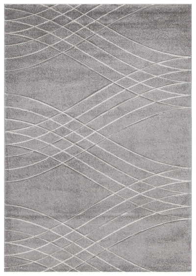 Tappeto Moderno Carve - Antiscivolo - Grigio - Ideale per Soggiorno, Camera da Letto, Sala da Pranzo - CarpetLiving