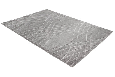 Tappeto Moderno Carve - Antiscivolo - Grigio - Ideale per Soggiorno, Camera da Letto, Sala da Pranzo - CarpetLiving