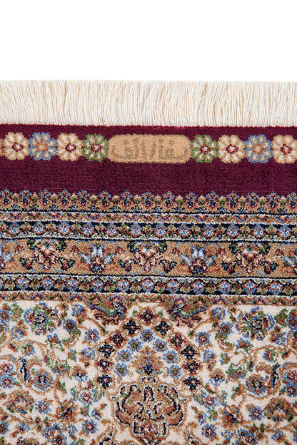 Tappeto Orientale Rosso - Qoum Shah 5 RED - Disegno Tabriz Classico - Modal/Seta
