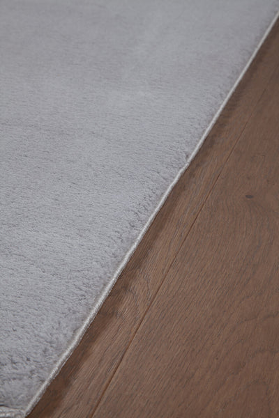 Tappeto Sky Silver Effetto Seta Moderno | Tinta Unita - CarpetLiving
