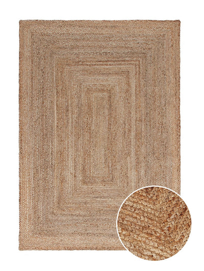 Tappeto Juta Frame - Juta Naturale - Realizzato su telaio manuale - CarpetLiving