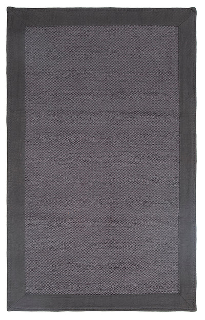 Tappeto cucina cotone lavabile Unito Dark Grey - bordo tinta unita - CarpetLiving