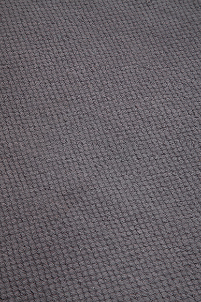 Tappeto cucina cotone lavabile Unito Dark Grey - bordo tinta unita