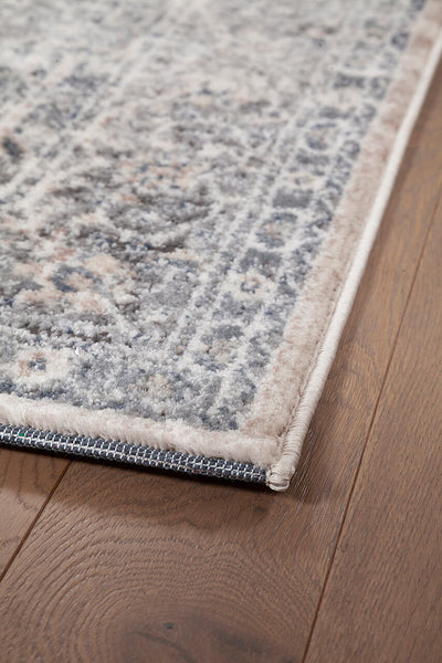 Tappeto Classico Vintage Crema Blu - Ohio D - Antiscivolo - Ideale per Soggiorno, Sala da Pranzo e Camera da letto - CarpetLiving