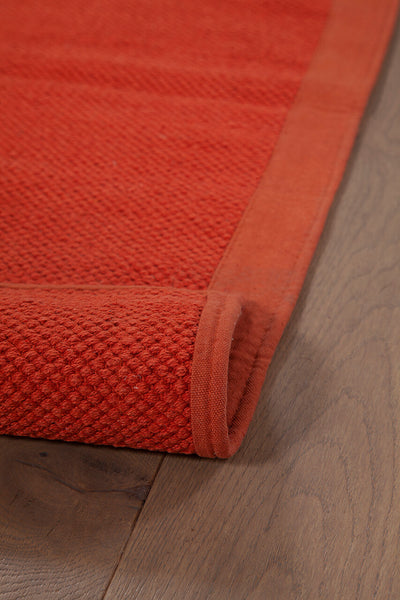 Tappeto Cotone Unito Border Terra - Lavabile, Cucina e Arredo Neutro - CarpetLiving