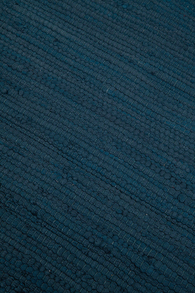Tappeto Abano Petrolio in Cotone - Lavabile in Lavatrice - Ideale per Bagno o Cucina - CarpetLiving
