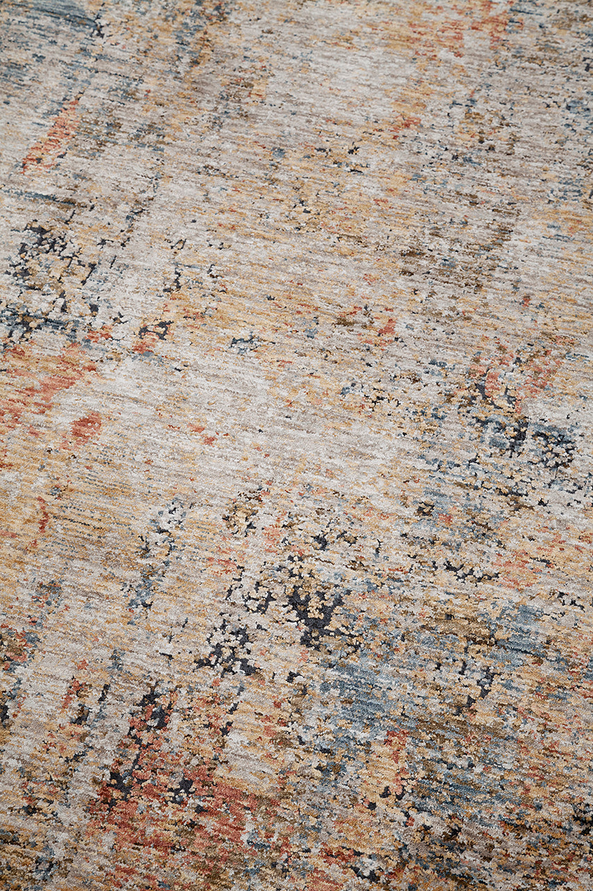 MATERA ABSTRACT 3  RUST/BEIGE