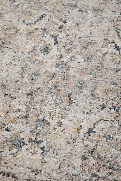 Tappeto Stile Vintage - Caravan Grigio - Antiscivolo - Ideale per Soggiorno, Camera da Letto - CarpetLiving