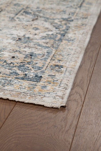 Tappeto Stile Vintage - Caravan Grigio - Antiscivolo - Ideale per Soggiorno, Camera da Letto - CarpetLiving