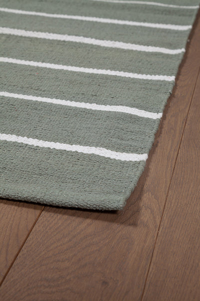 Tappeto in Cotone Verde Lavabile in Lavatrice - RIVIERA Green - Ideale per Bagno e Cucina - CarpetLiving