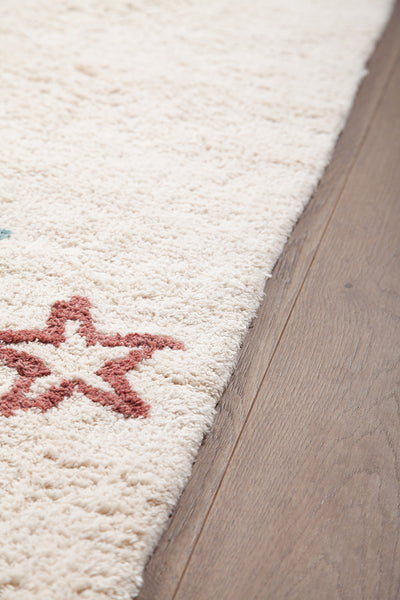 Tappeto Bianco per Bambini in Cotone Lavabile in Lavatrice - Fantasia Cotton 2 - CarpetLiving