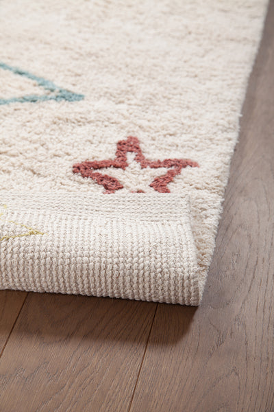 Tappeto Bianco per Bambini in Cotone Lavabile in Lavatrice - Fantasia Cotton 2 - CarpetLiving