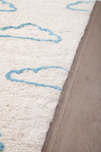 Tappeto Bianco per Bambini in Cotone Lavabile in Lavatrice - Fantasia Cotton 3 - CarpetLiving