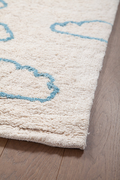 Tappeto Bianco per Bambini in Cotone Lavabile in Lavatrice - Fantasia Cotton 3 - CarpetLiving