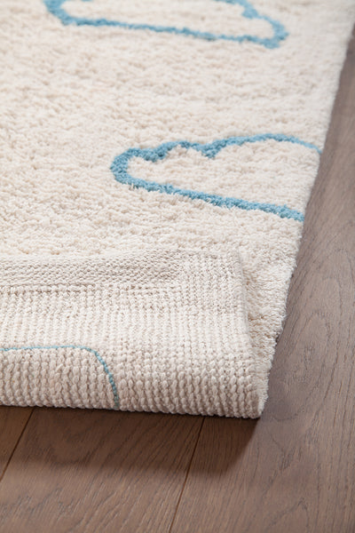 Tappeto Bianco per Bambini in Cotone Lavabile in Lavatrice - Fantasia Cotton 3 - CarpetLiving