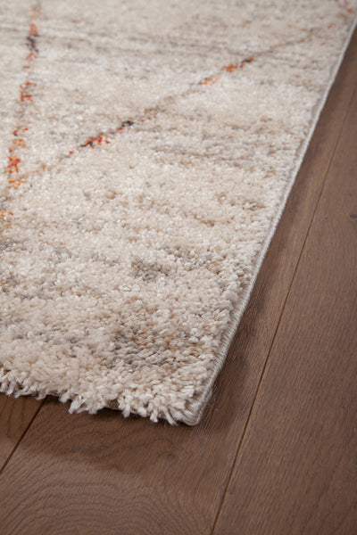 Tappeto stile Berbero - Bianco Rosa - Morbido e Luminoso - Antiscivolo | Ideale per Soggiorno e Camera da Letto - CarpetLiving
