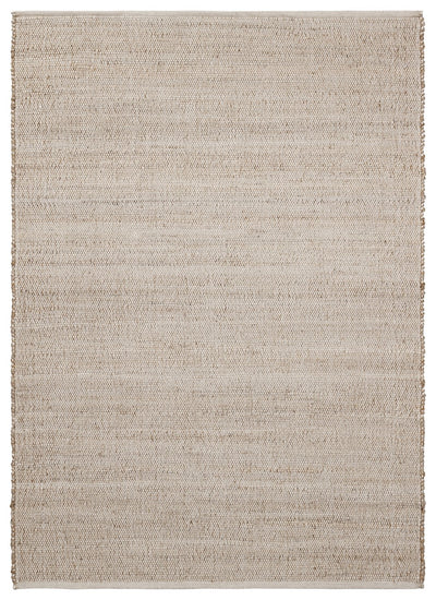 Tappeto Premium DUO WHITE in Iuta e Cotone - Realizzato a mano - CarpetLiving