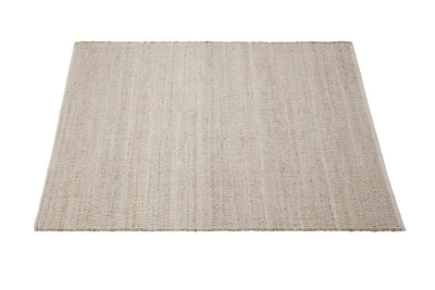 Tappeto Premium DUO WHITE in Iuta e Cotone - Realizzato a mano - CarpetLiving