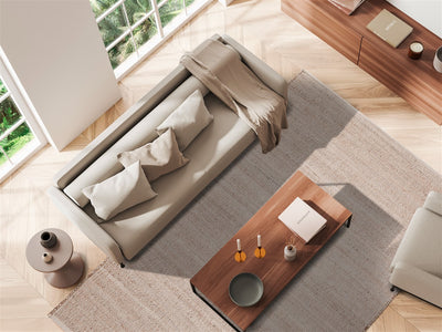 Tappeto Premium DUO WHITE in Iuta e Cotone - Realizzato a mano - CarpetLiving
