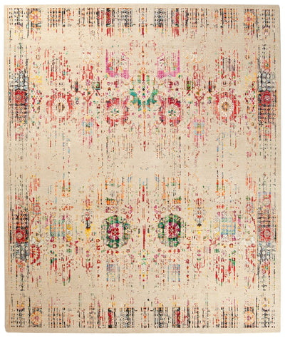 Tappeto Shalimar - Lana e Seta - Fatto a mano - Design Uzbek Artigianale Lusso - Multicolore - CarpetLiving