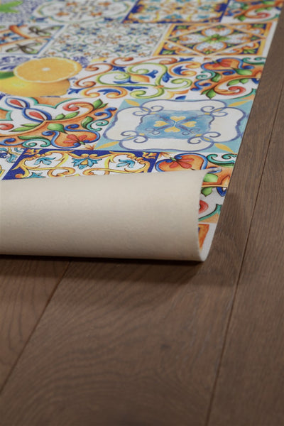 Tappeto per la Cucina in Vinile - Antiscivolo - Made in Italy - VISTA Sicilia D - CarpetLiving