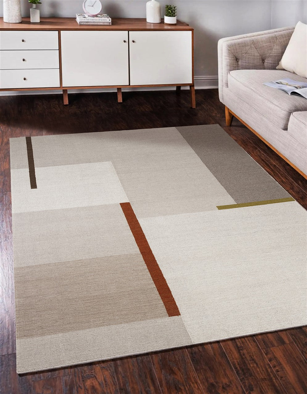 Tappeto Kilim Moderno Walter Multicolore – Lana 100%, Design Geometrico
