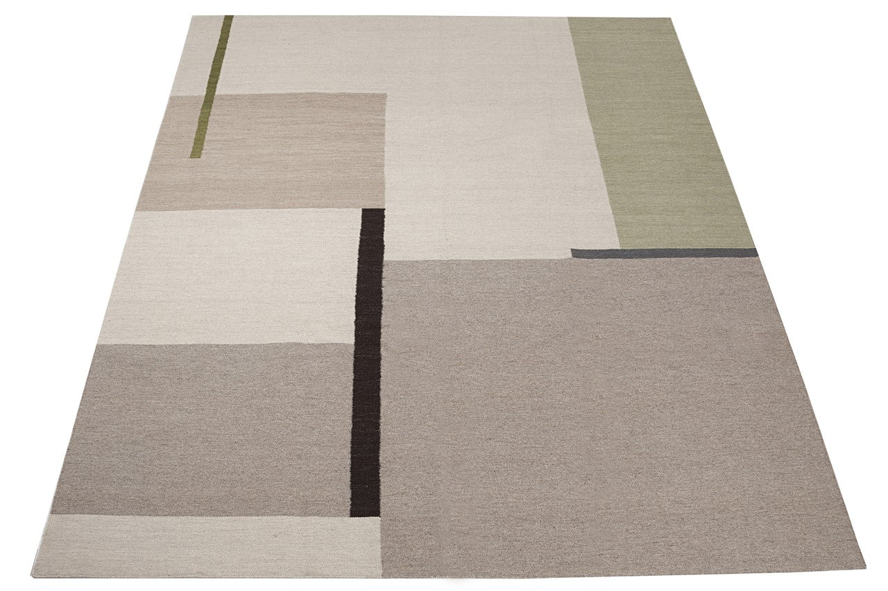 Tappeto Walter A 02/H – Design Geometrico Naturale in Lana