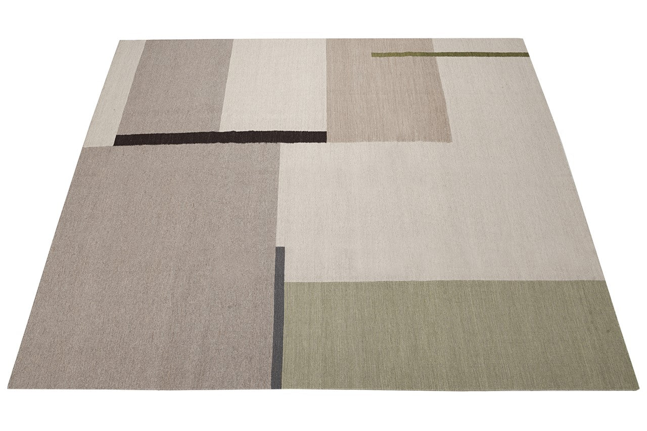 Tappeto Walter A 02/H – Design Geometrico Naturale in Lana