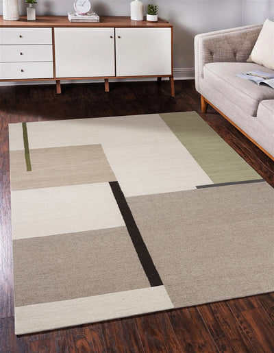 Tappeto Kilim Moderno Walter Multicolore – Lana 100%, Design Geometrico - CarpetLiving