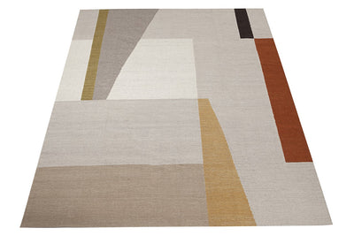 Tappeto Kilim Moderno Walter Multicolore – Lana 100%, Design Geometrico - CarpetLiving