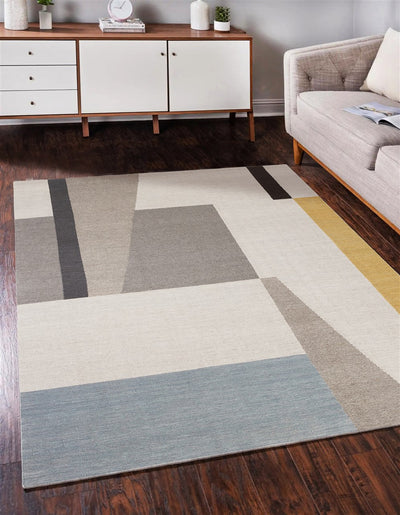 Tappeto Kilim Moderno Walter Multicolore – Lana 100%, Design Geometrico - CarpetLiving