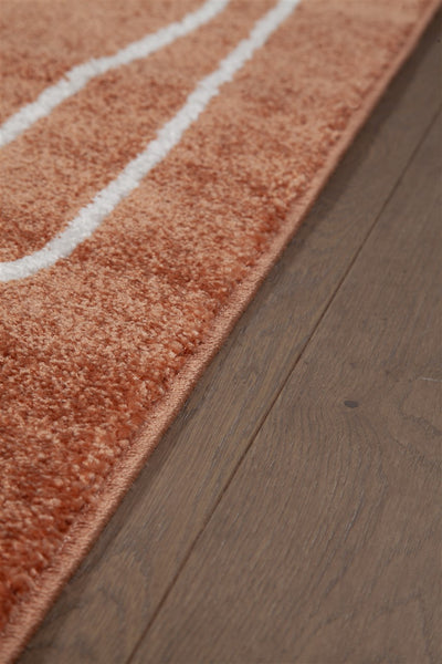 Tappeto Contemporaneo Atelier B Rust Bianco - Design Moderno Geometrico - Antiscivolo - Ideale per Soggiorno e Camera da Letto - CarpetLiving