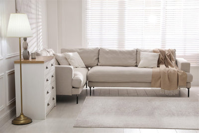Tappeto Shaggy DEBBY Beige chiaro - Morbido e Resistente - Ideale per Soggiorno e Camera da Letto - CarpetLiving