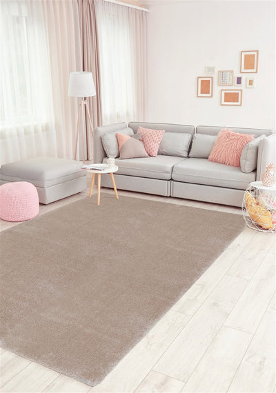 Tappeto Shaggy DEBBY Comfort Beige - Morbido e Resistente - Ideale per Soggiorno e Camera da Letto - CarpetLiving