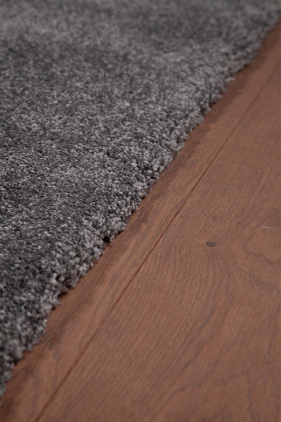 Tappeto Shaggy DEBBY Comfort Grigio scuro - Morbido e Resistente - Ideale per Soggiorno e Camera da Letto - CarpetLiving
