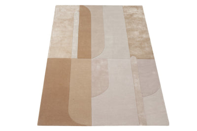 Tappeto Sherbrooke 01 Beige Design Geometrico Tibetano - CarpetLiving