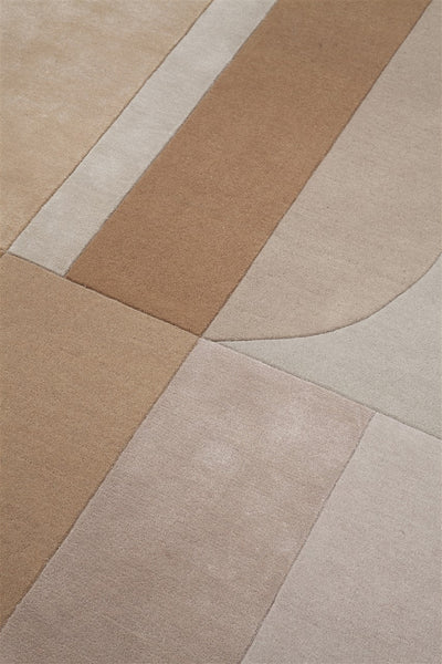 Tappeto Sherbrooke 01 Beige Design Geometrico Tibetano - CarpetLiving