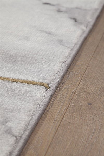 Tappeto Moderno Carrara D - Effetto Marmo - Antiscivolo | Ideale per Soggiorno, Camera da Letto, Sala da Pranzo - CarpetLiving