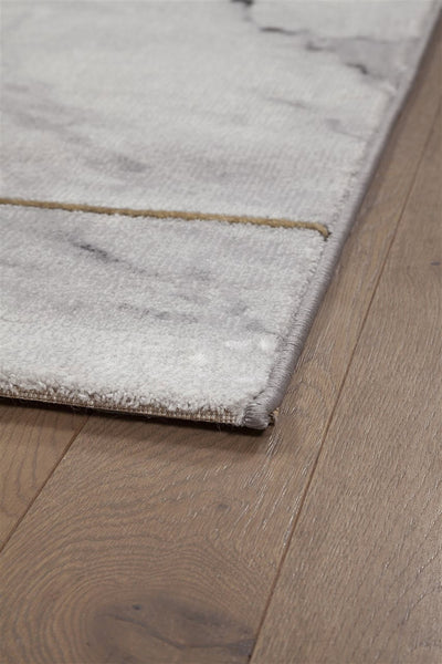 Tappeto Moderno Carrara D - Effetto Marmo - Antiscivolo | Ideale per Soggiorno, Camera da Letto, Sala da Pranzo - CarpetLiving