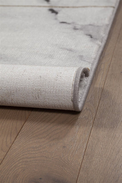 Tappeto Moderno Carrara D - Effetto Marmo - Antiscivolo | Ideale per Soggiorno, Camera da Letto, Sala da Pranzo - CarpetLiving