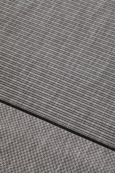 Tappeto da Esterno Premium - ARIA  - Indoor/Outdoor - Grigio Nero | Ideale per Terrazze, Balconi, Patio, Verande - CarpetLiving