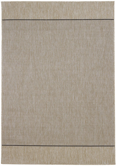 Tappeto da Esterno Premium - ARIA  - Indoor/Outdoor - Beige Nero | Ideale per Terrazze, Balconi, Patio, Verande - CarpetLiving