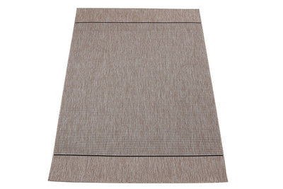 Tappeto da Esterno Premium - ARIA  - Indoor/Outdoor - Beige Nero | Ideale per Terrazze, Balconi, Patio, Verande - CarpetLiving