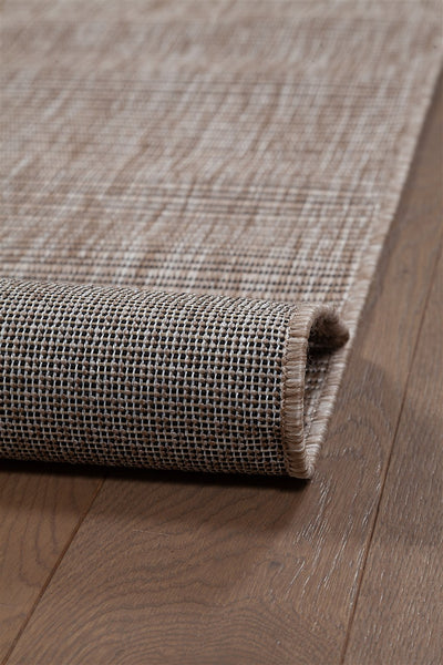 Tappeto da Esterno Premium - ARIA  - Indoor/Outdoor - Beige Nero | Ideale per Terrazze, Balconi, Patio, Verande - CarpetLiving