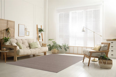 Tappeto Moderno NAIVE in Lana Beige - Tinta Unita - Realizzato a mano - 230x160cm - CarpetLiving