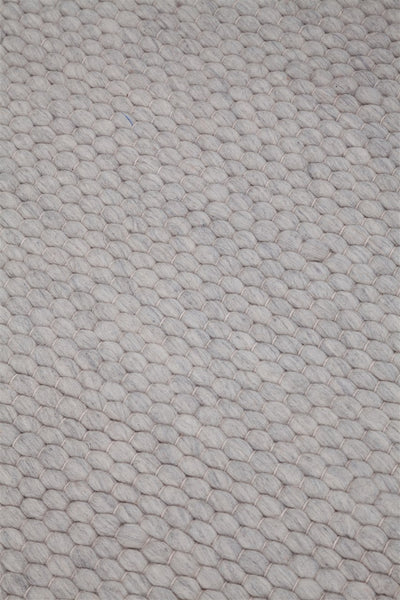 Tappeto Moderno NAIVE in Lana Grigio Ghiaccio - Realizzato a mano - Tinta Unita 230x160cm - CarpetLiving