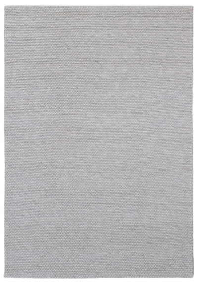 Tappeto Moderno NAIVE in Lana Argento Grigio - Realizzato a mano - Tinta Unita 230x160cm - CarpetLiving